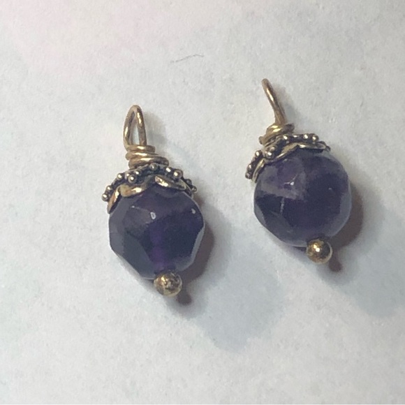 Amethyst Compose Earring Charms 925 Silver - Picture 5 of 5